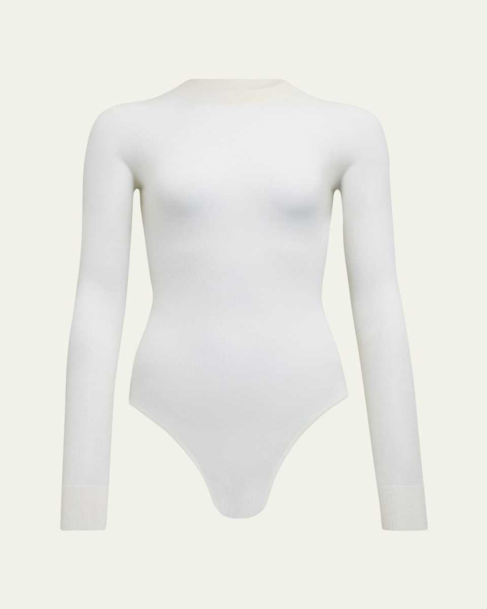 Mockneck Long Sleeve Cashmere Bodysuit